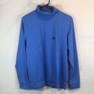 LL Bean Large Reg Blue Long Sleeve Turtleneck